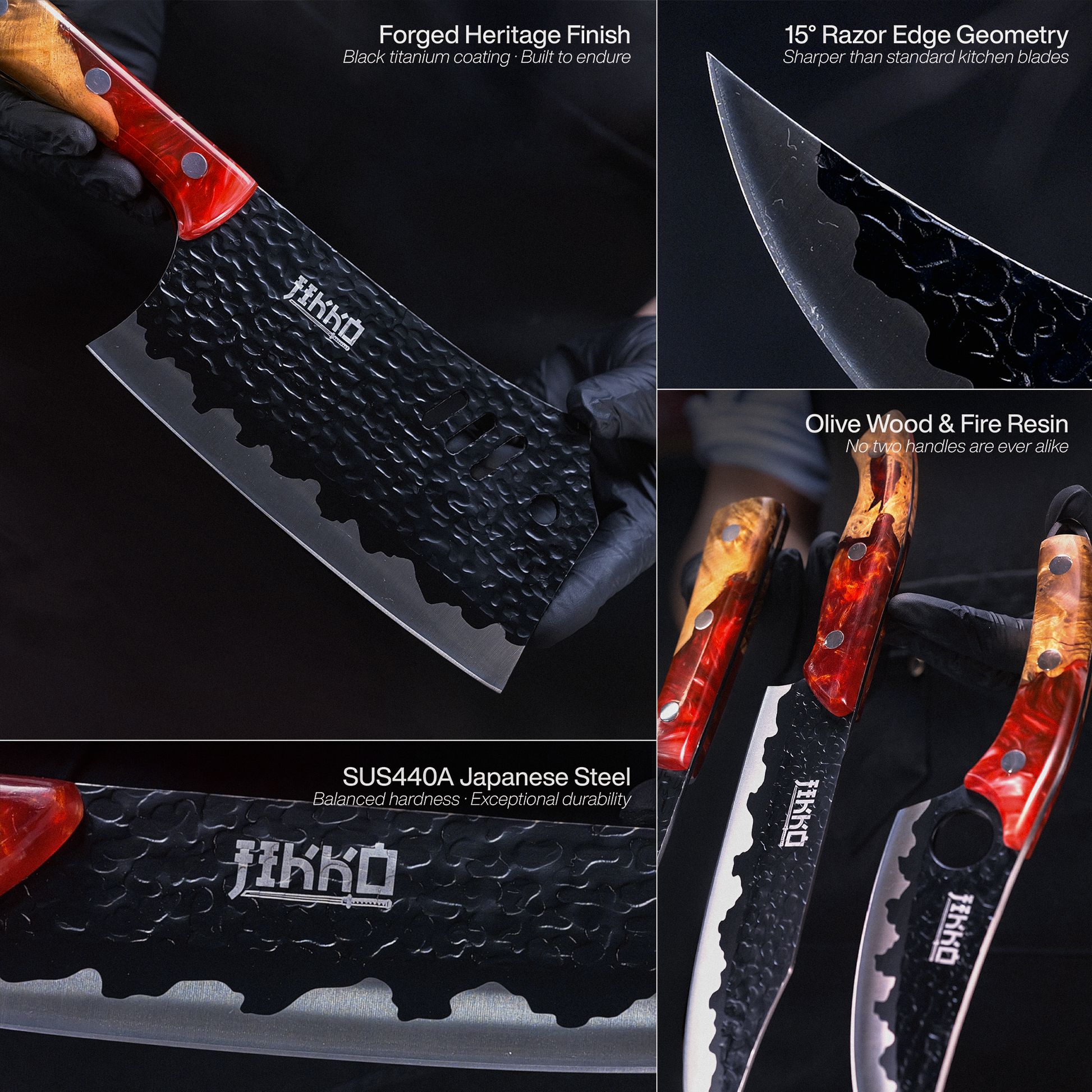 The Phoenix Edition by JIKKO® (3 Knives)