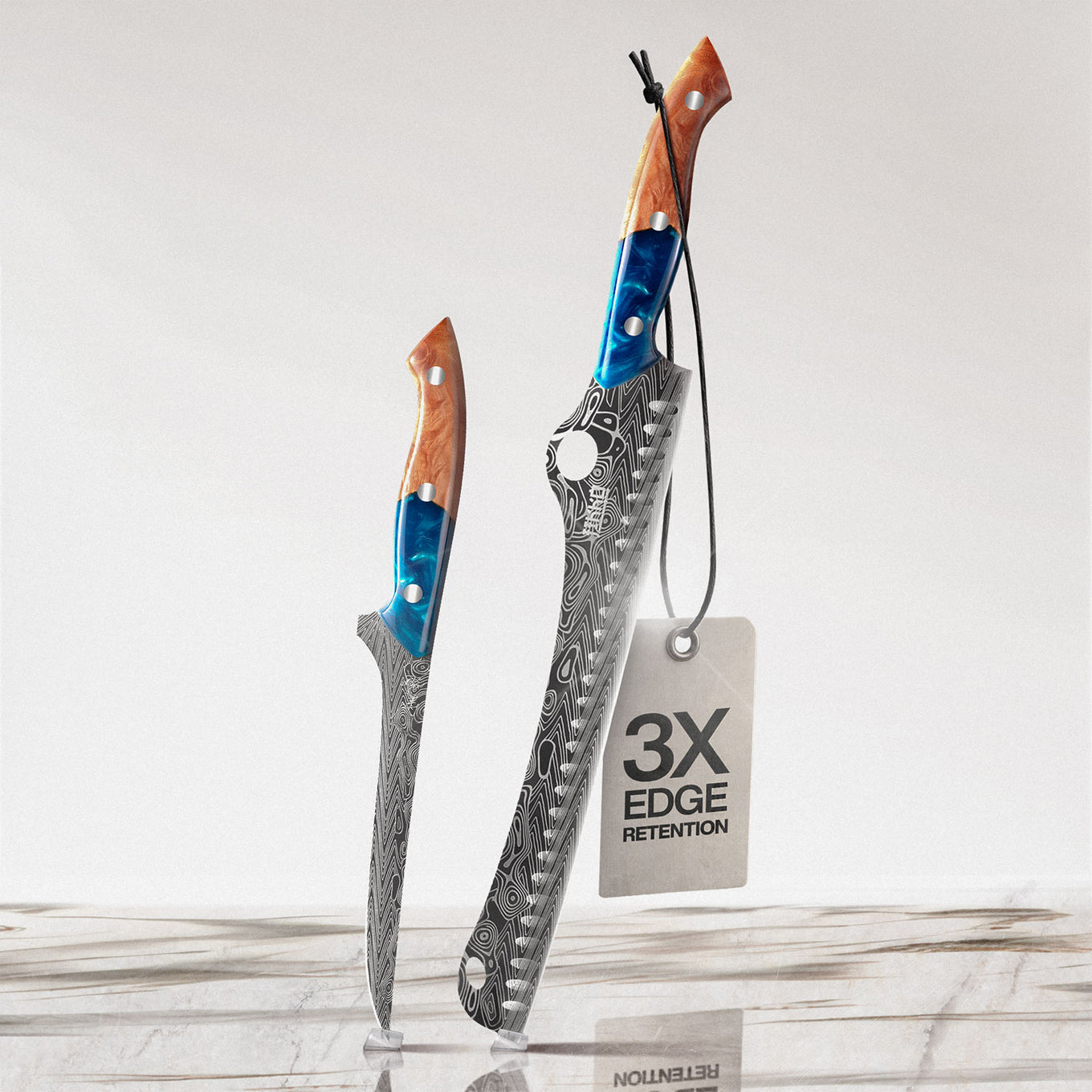 The SteelFang Blue Edition – Brisket & Fillet Knife Set by JIKKO®