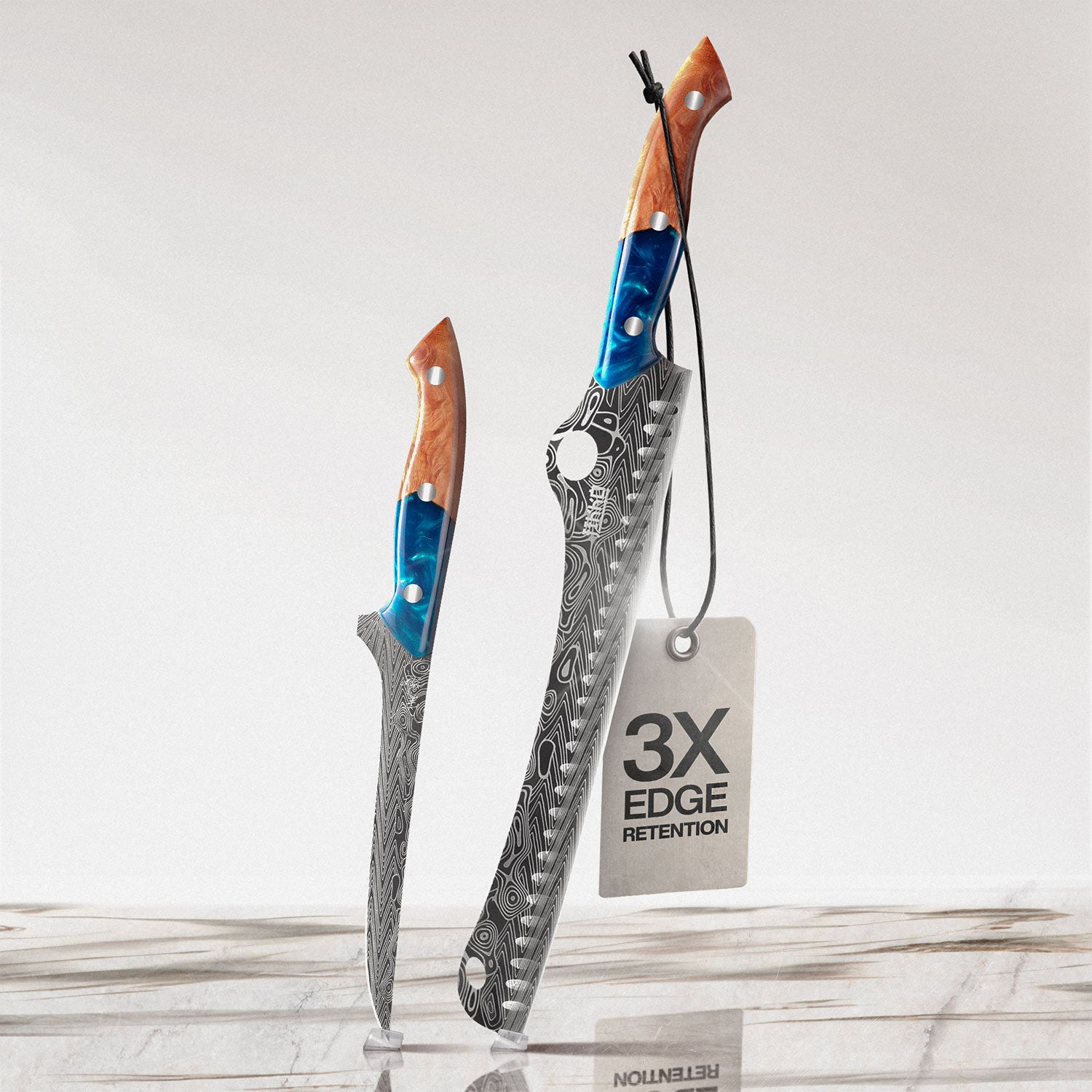 The SteelFang Blue Edition – Brisket & Fillet Knife Set by JIKKO®