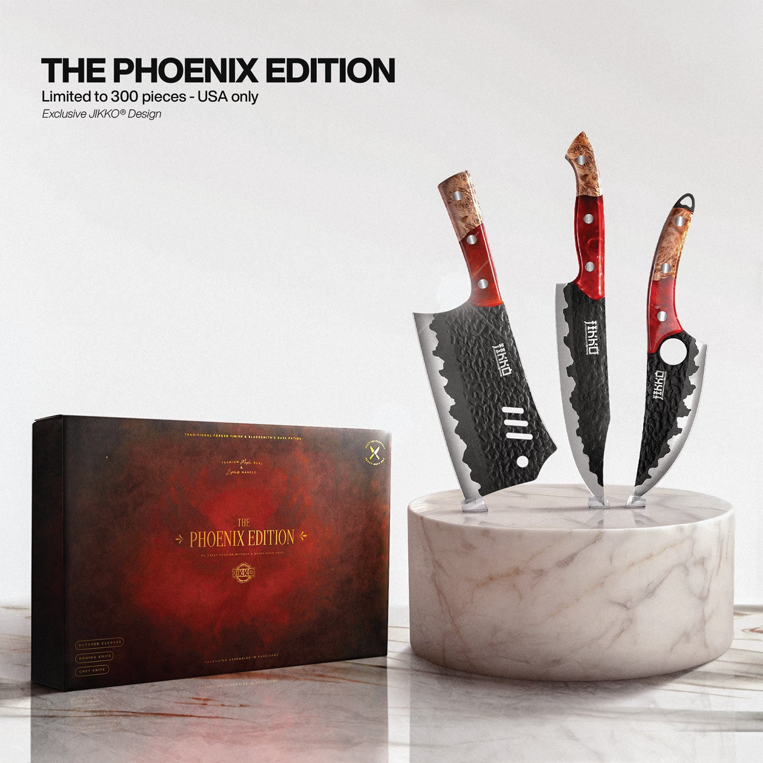 The Phoenix Edition by JIKKO® (3 Knives)