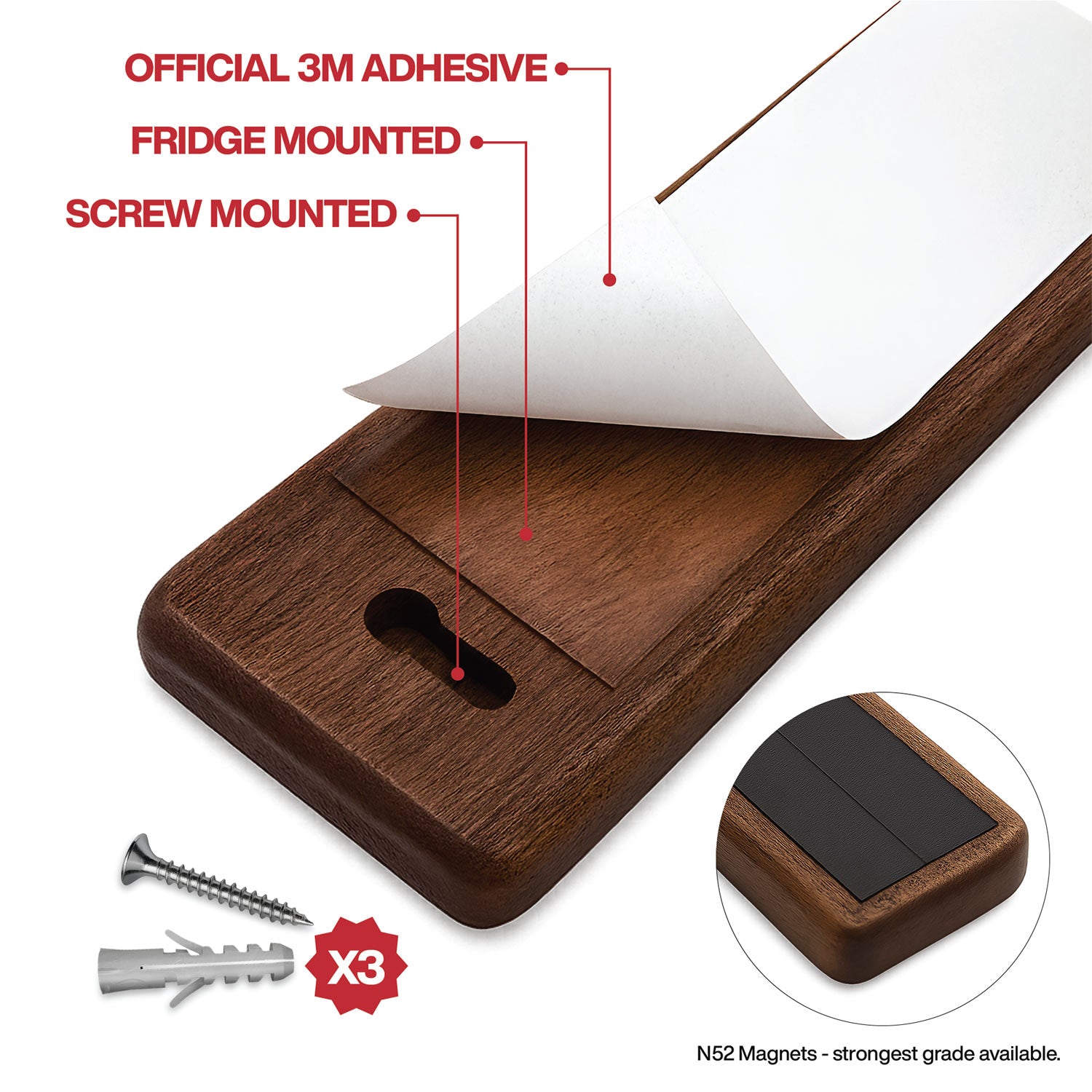 JIKKO® Acacia Wood Magnetic Bar