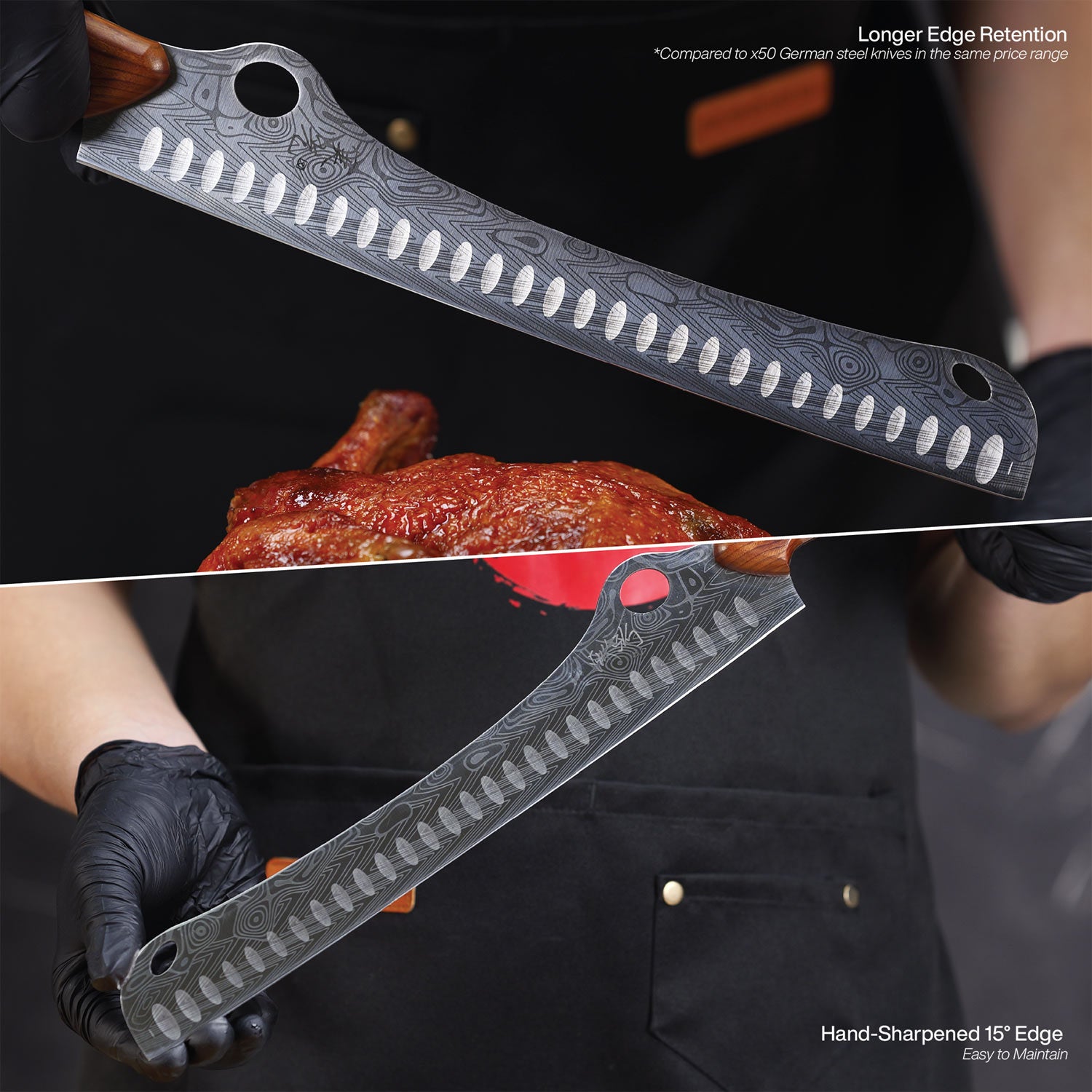The SteelFang Rosewood Edition – Brisket Knife by JIKKO®
