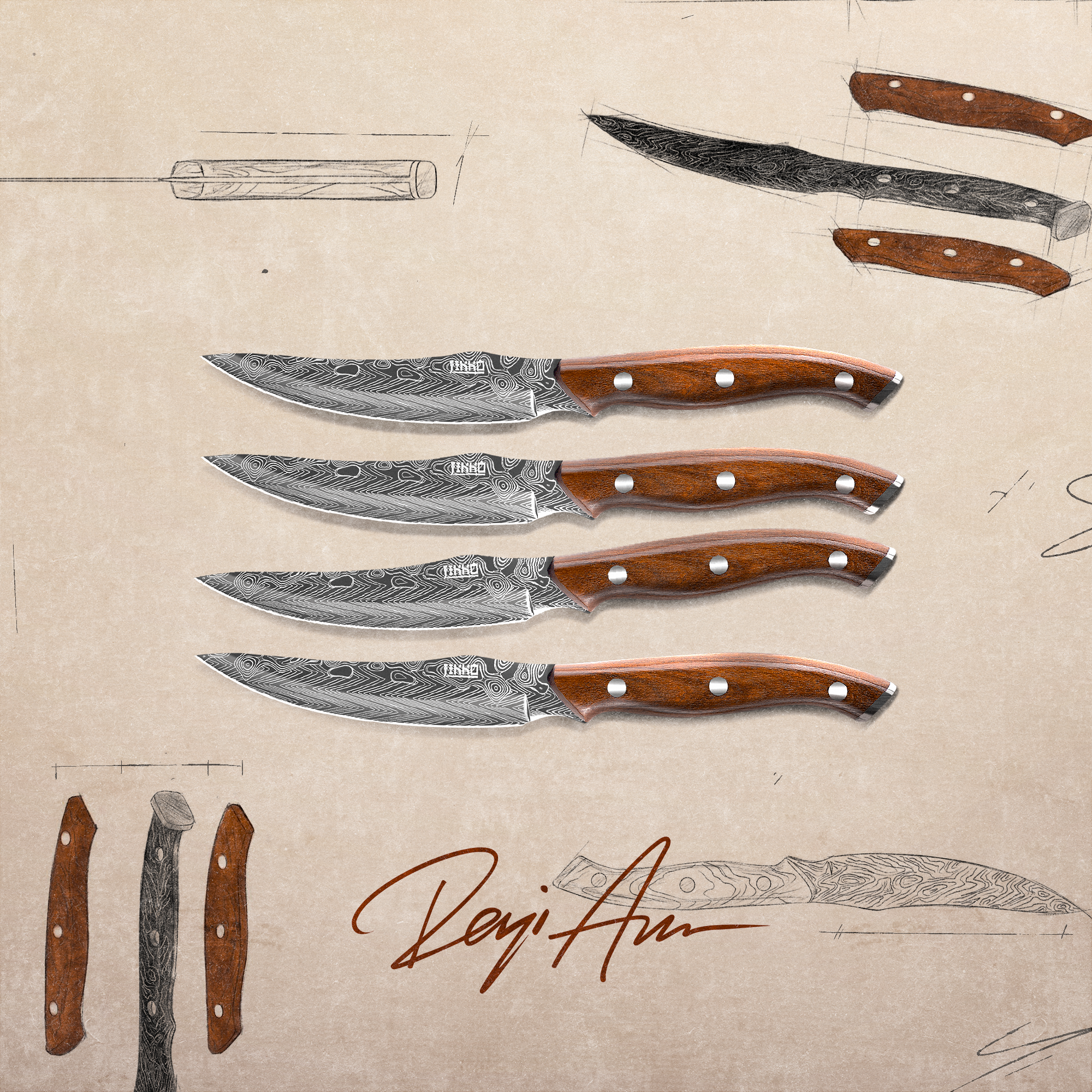 The Bushido Edition – Steak Knives by JIKKO®